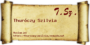 Thuróczy Szilvia névjegykártya
